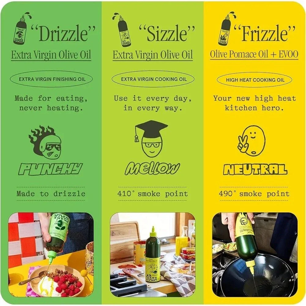 Graza Drizzle Cooking Olive Oil 16.3 Oz Can Refill